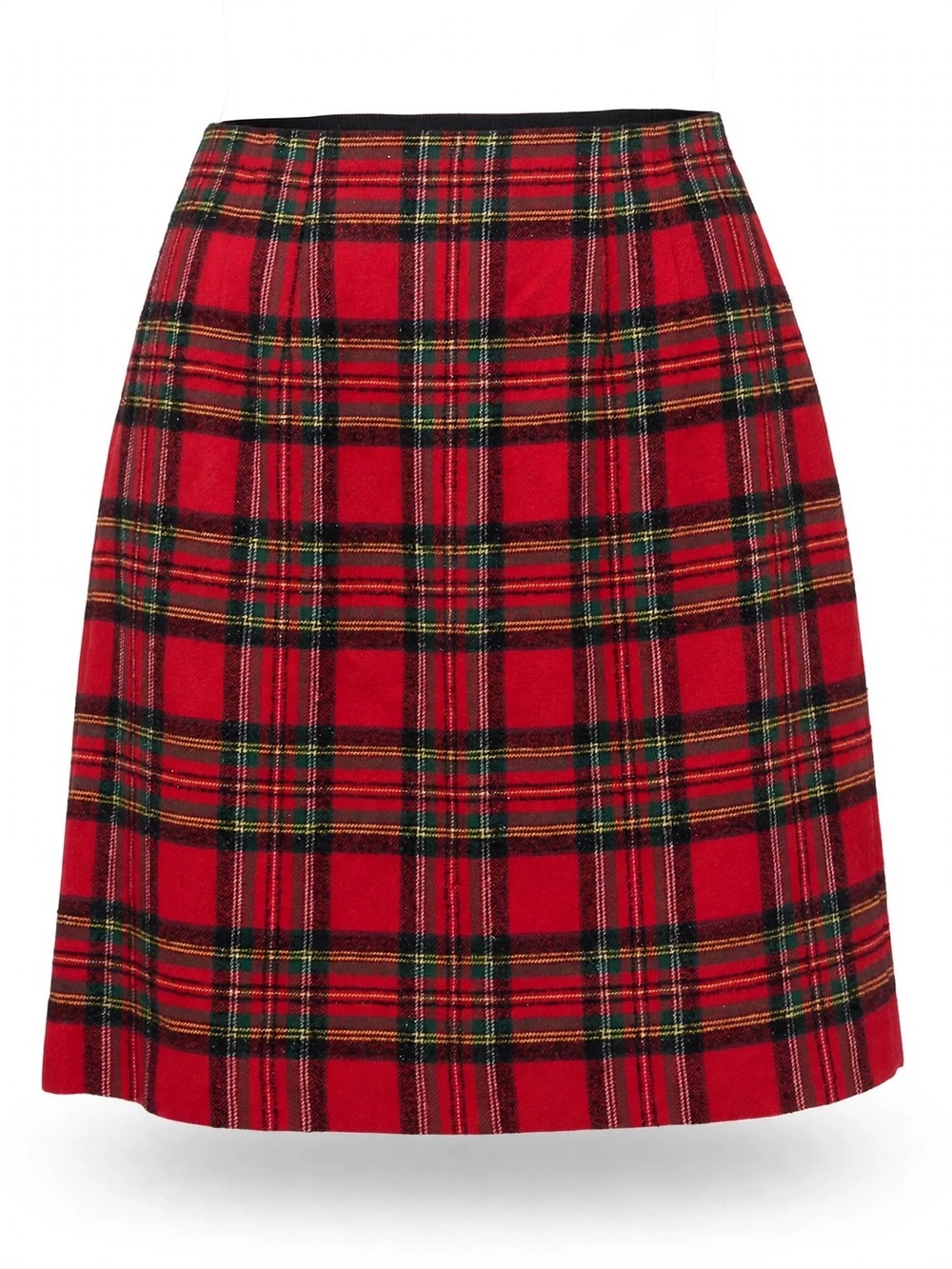 Talbots Red Plaid Skirt - Classic Tartan Style with a little sparkle size 8
